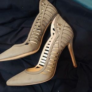 Bcbg Grey perforated heels